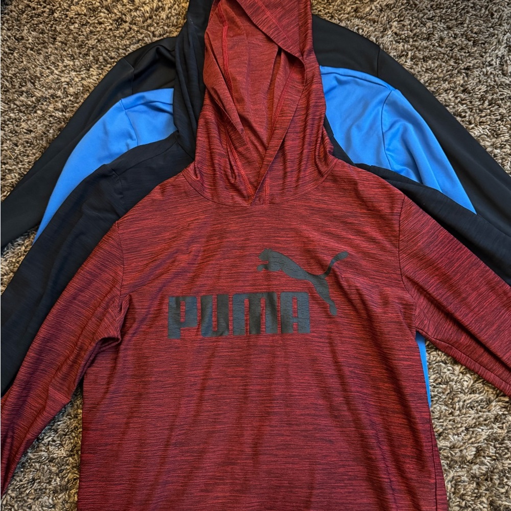 Puma Maroon Hoodie with Logo